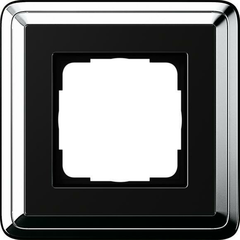 Рамка 1-постовая Gira ClassiX хром/черный 0211642