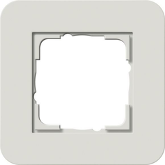 Рамка 1-постовая Gira E3 светло-серый/белый глянцевый 0211411