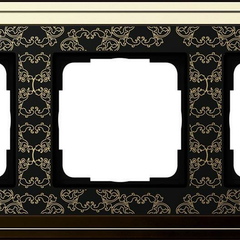 Рамка 3-постовая Gira ClassiX Art латунь/черный 0213672